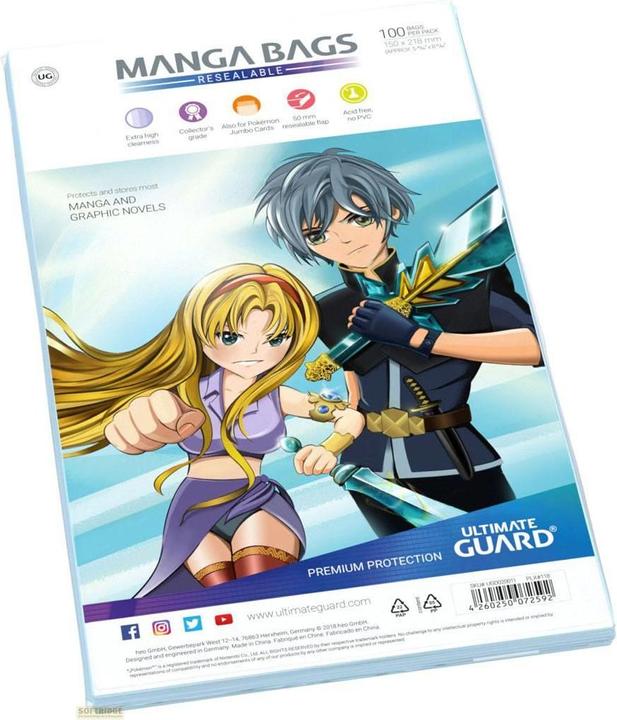 Ultimate Guard Manga Bags Resealable (100 x)