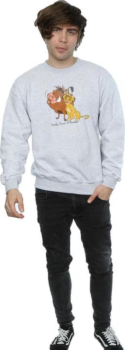 Actual product image Disney Mens Classic Simba, Timon And Pumbaa Sweatshirt (M)