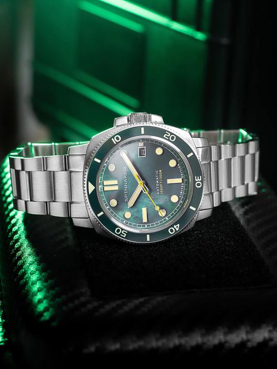 Actual product image Spinnaker SP-5106-33 Hull Automatic Pearl Diver Limited (Rotating bezel left, Diving watch, 42 mm)
