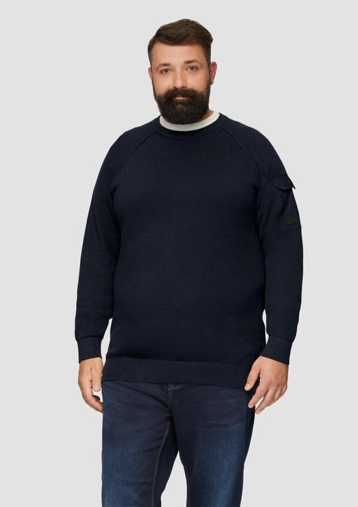 Image du produit S.Oliver Strickpullover Strickpullover mit Raglanärmeln und Strukturmix (4XL)
