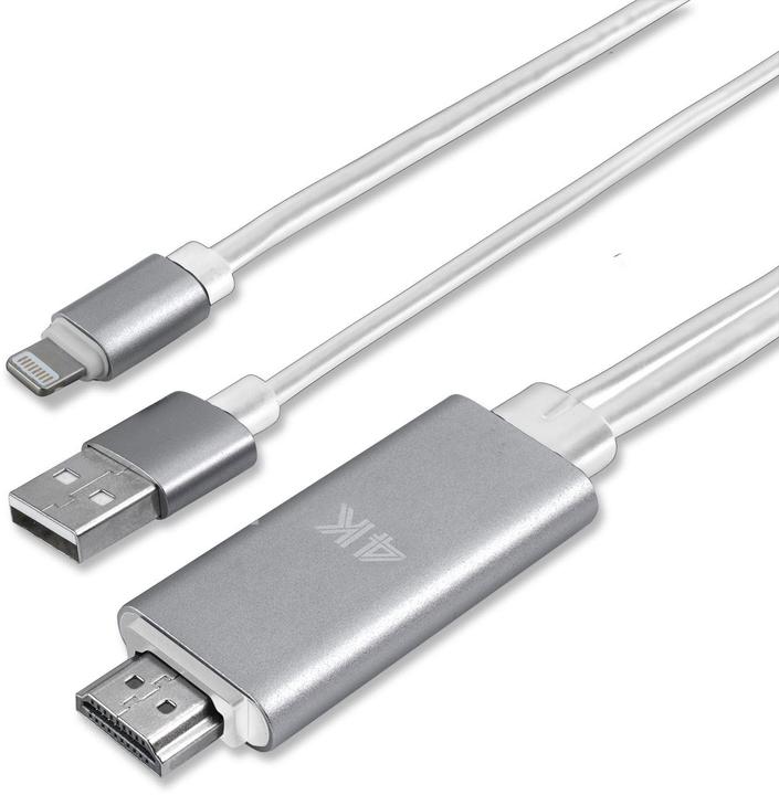 Produktbild 4smarts HDMI (Typ A) — Lightning| USB A (1.80 m, HDMI)