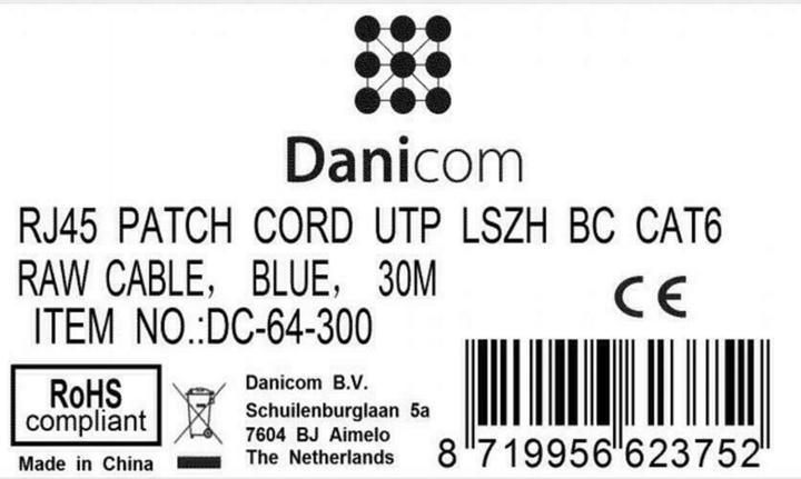 Produktbild Dsit CAT6 Netzwerkkabel 100% Kupfer (CAT6, 30 m)