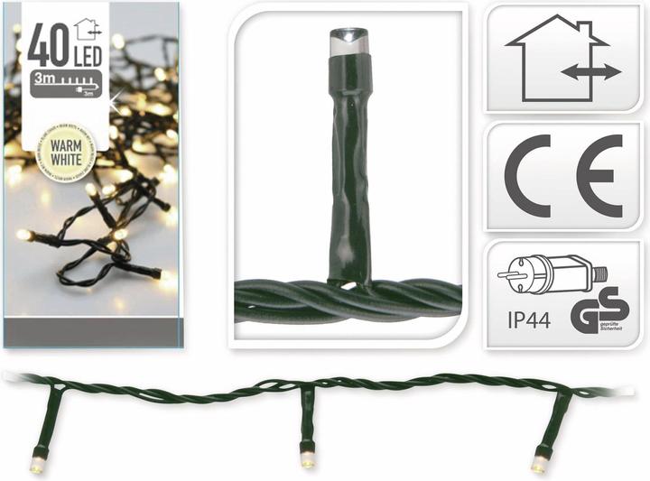 Immagine prodotto Illuminazione a LED per esterni 40 LED - bianco caldo, 300 cm (3 m)