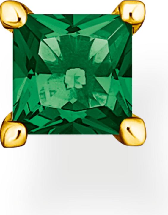 Immagine prodotto Thomas Sabo Orecchini singoli con pietra verde, oro (argento 925 decorato, Argento 925)