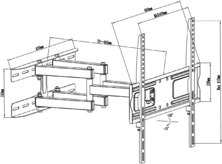 Actual product image Maclean MC-760 (Wall, 55", 30 kg)