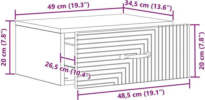 Produktbild vidaXL Nachttischmöbel