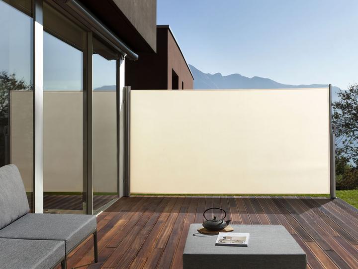 Produktbild Beliani Seitenmarkise beige ausziehbar 160 x 300 cm DORIO (3.05 m)