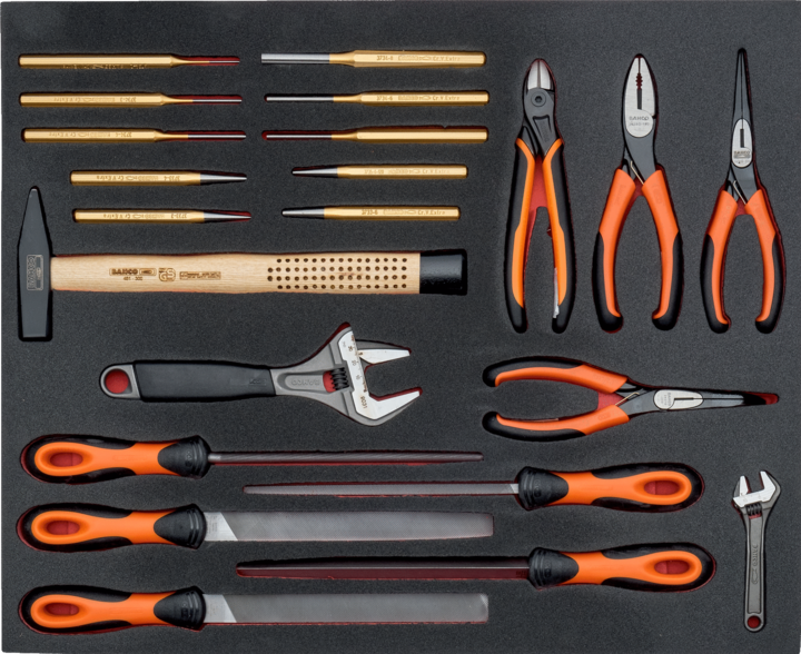 Actual product image Bahco 22pc Mixed Tool Kit Modular Foam Insert