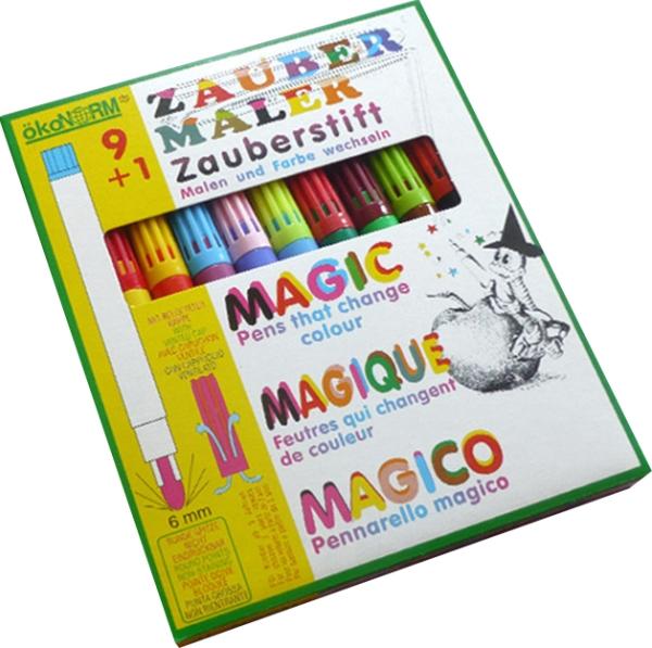 Produktbild ÖkoNorm Zaubermaler (Weiss, Gelb, Rot, Violett, Blau, Grün, Braun, Schwarz, 10 x)