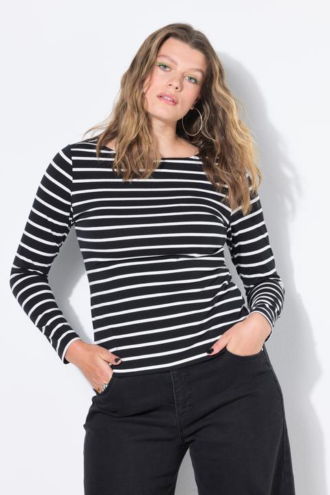 Produktbild Studio Untold T-Shirt, Slim Shape, Ringeljersey, Langarm (58)