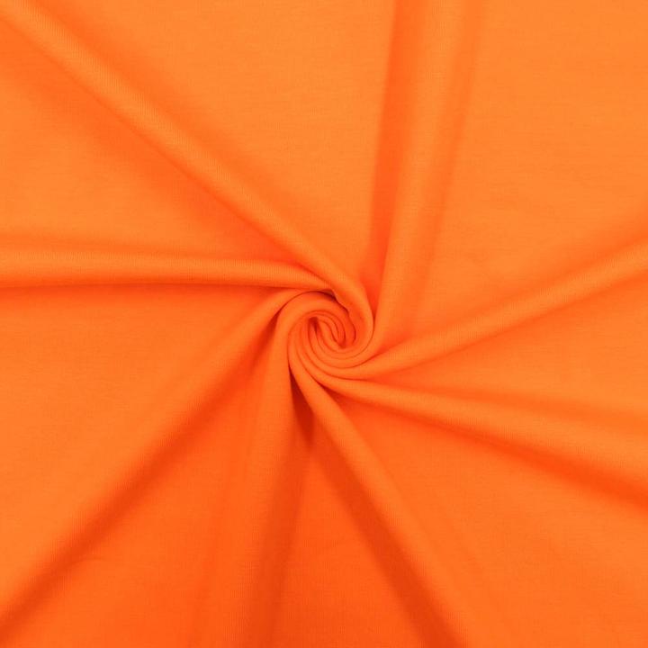 Produktbild Stoffrestposten Baumwolljersey - leuchtendes Orange - Mindestverkaufsmenge: 1 Meter