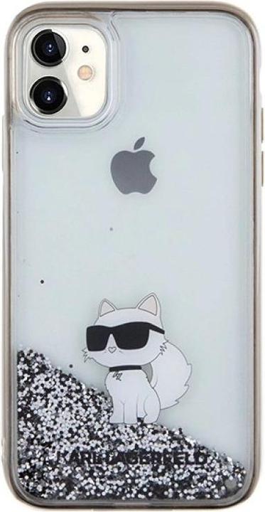 Produktbild Karl Lagerfeld KLHCN61LKCNSK iPhone 11 / Xr 6.1" transparent hardcase Liquid Glitter Choupette (Apple iPhone 11, Apple iPhone XR)