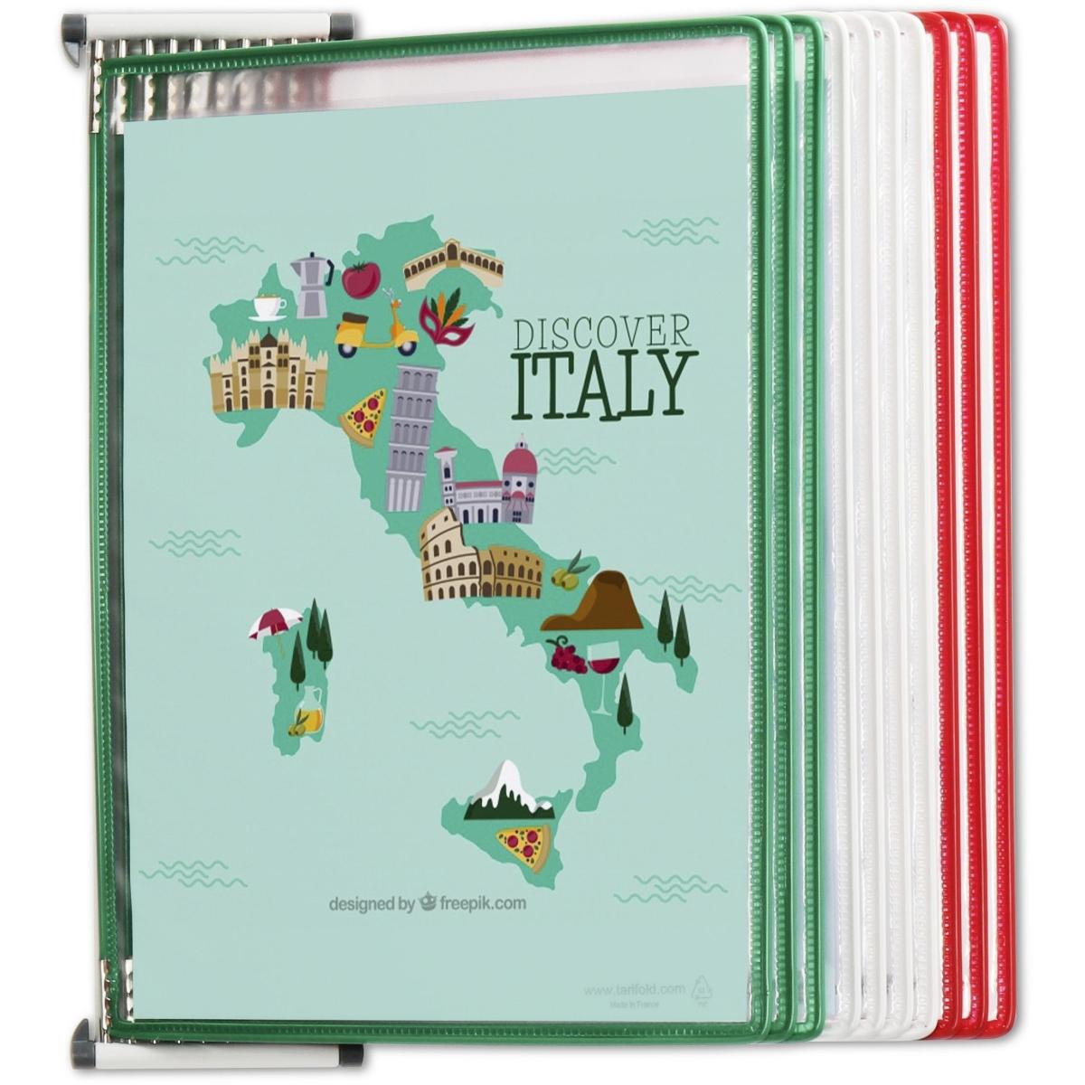 Tarifold, Informationsschild, Wand-Sichttafelelement 10 Tafeln Sortierung Italien