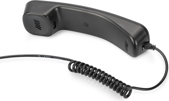 Digitus Telefon Hoerer USB fuer Skype MSN ICQ X-lite Dialpad MediaRing Net2phone etc. schwarz
