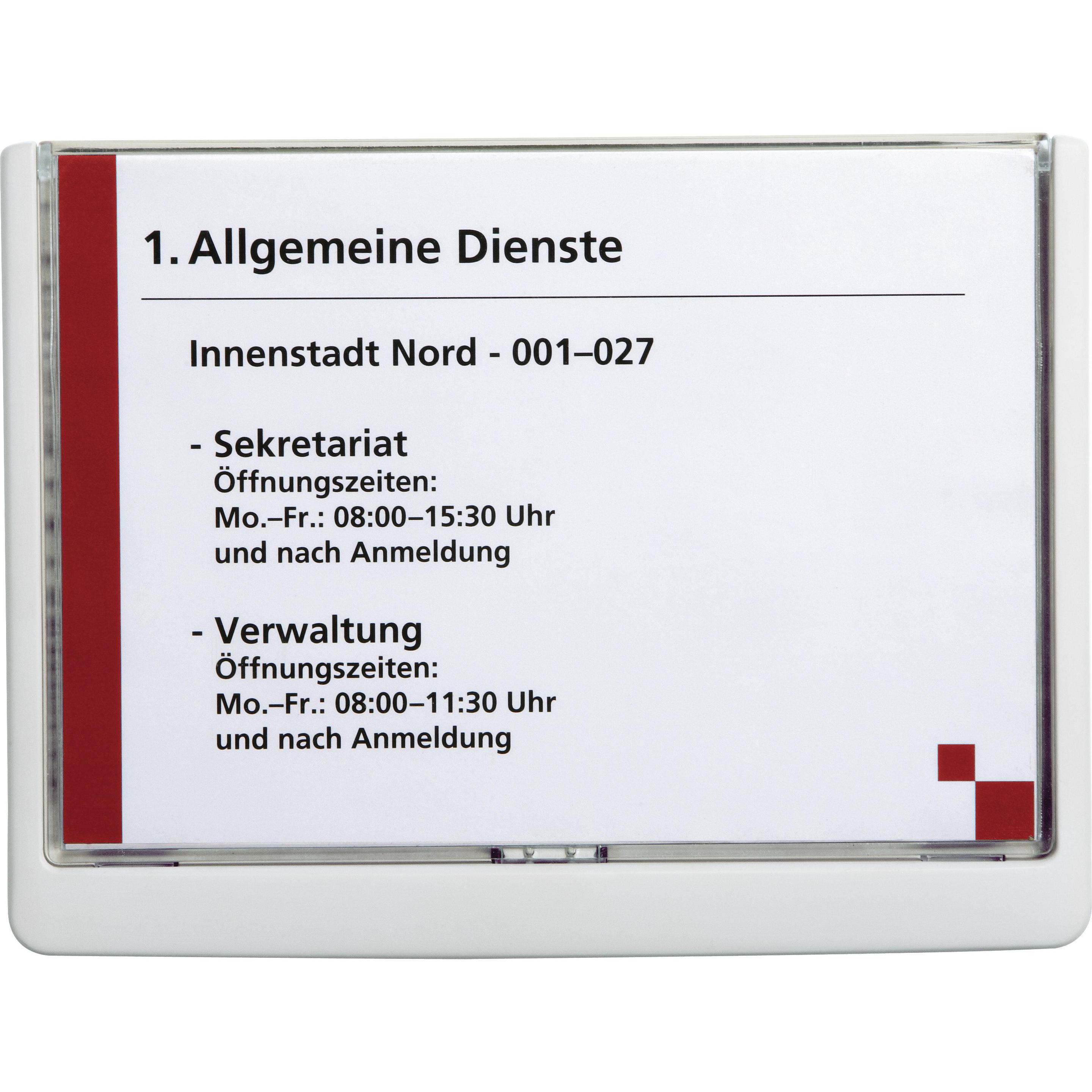 Durable, Informationsschild, Türschild CLICK SIGN, DIN A5, weiss aus hochwertigem Kunststoff