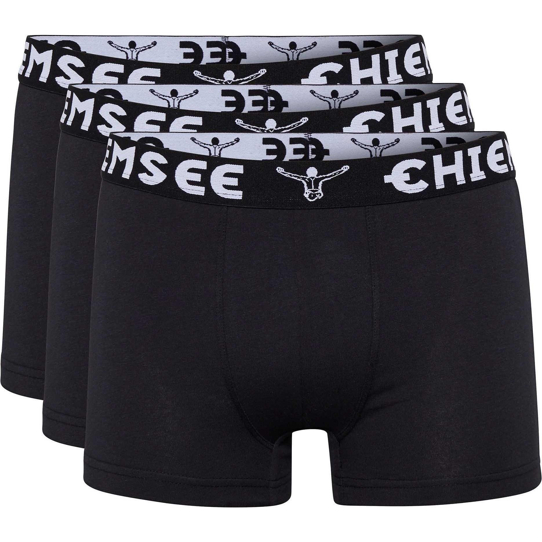 Chiemsee, Herren, Unterhosen, Boxer Briefs, Regular Fit 3P, Schwarz, (M, 3er Pack)