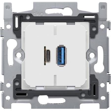 Thumbnail - Servodan, Steckdose, USB-A og USB-C oplader 3,5A