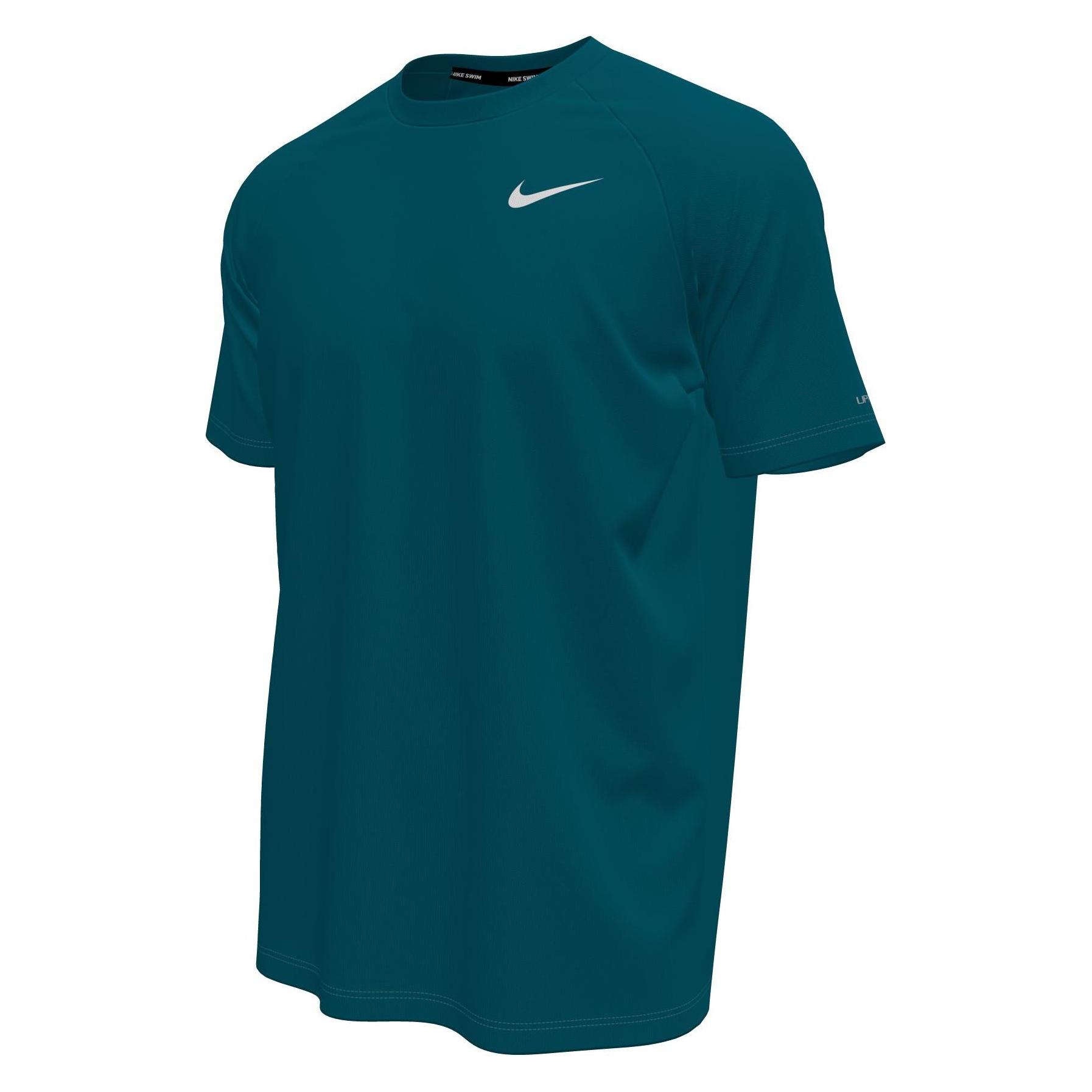 Nike, Herren, Badeshirts, Essential Short Sleeve Hydrogu, Grün, (M)