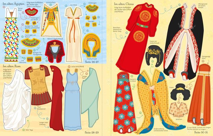 Produktbild Mein grosses Anziehpuppen-Stickerbuch: Reise um die Welt und Modische Reise durch die Zeit