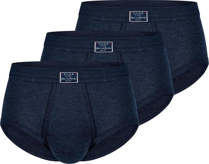 Actual product image ESGE 3-pack - fine rib jeans briefs with opening (M, pack of 3)