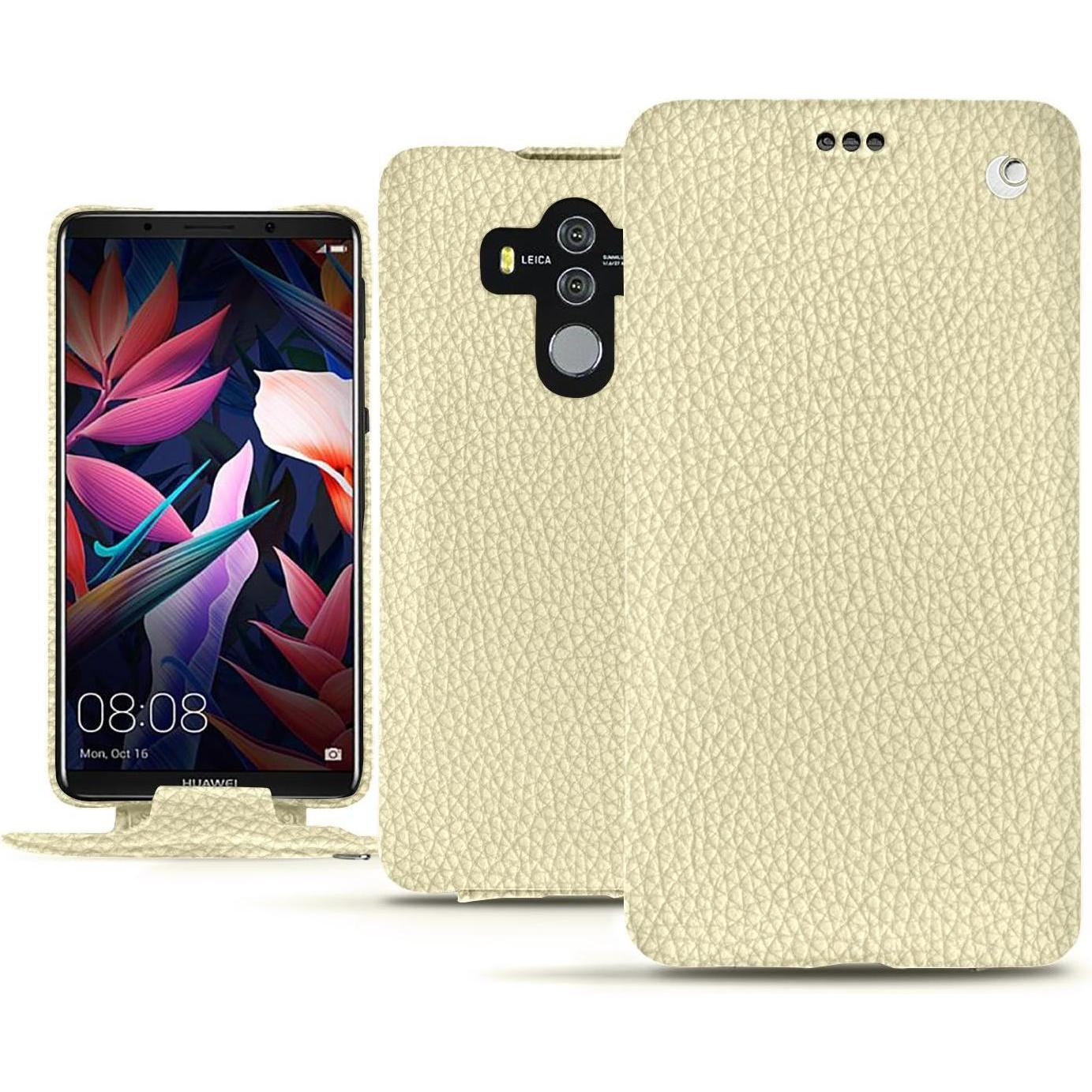 Noreve Lederschutzhülle vertikal (Huawei Mate 10 Pro), Smartphone Hülle, Weiss