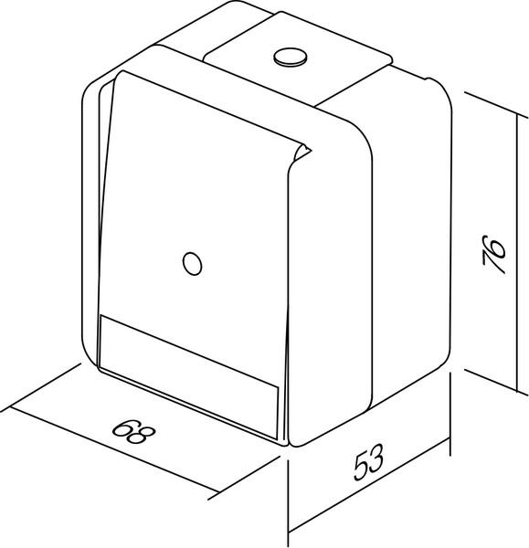 Actual product image TEM Series Fontana switch 2WAYIP44 10AX 250V PW
