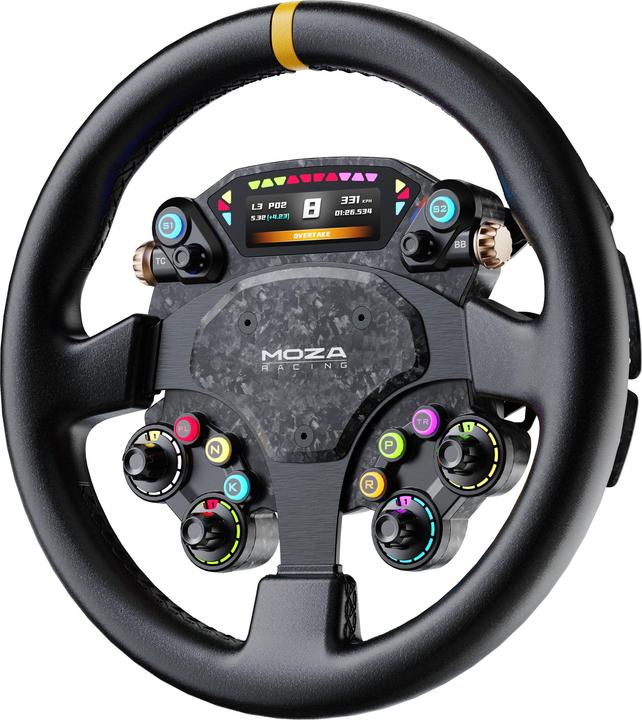 Actual product image Moza Racing kiegészítő - CS PRO Kormánykerék (Dual Clutch, RGB, 2,99 inch kijelző, 325mm) (PC)