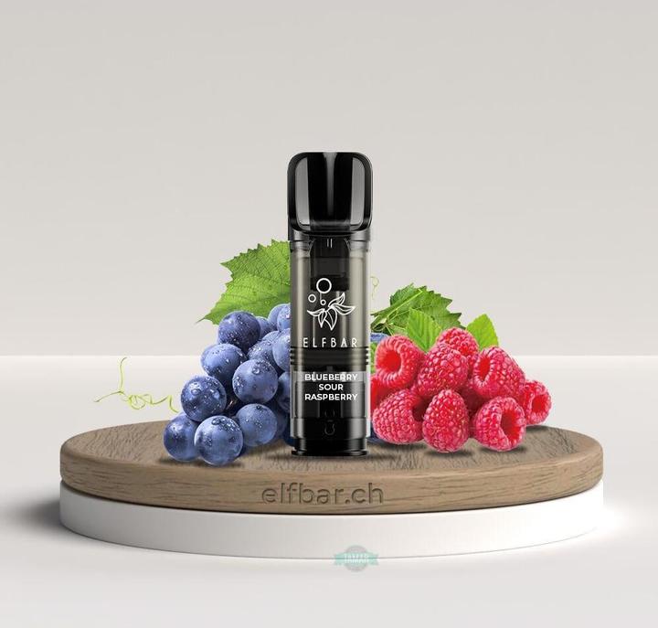 Actual product image Elfbar ELFA Pro - 2ml PODs, Blue Sour Raspberry (Bilberry, Raspberry)