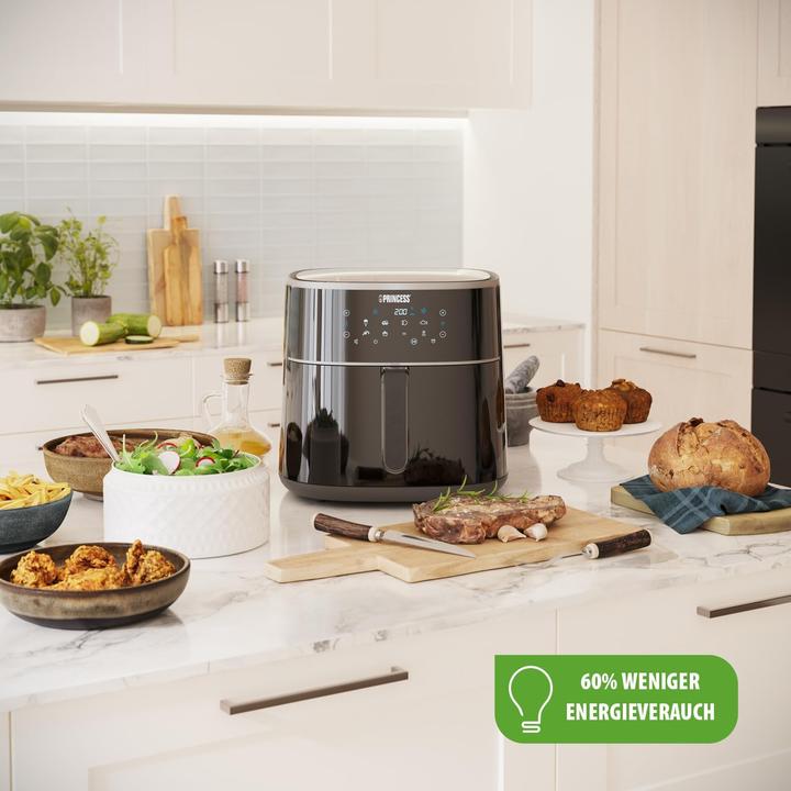 Produktbild Princess 01.182244.01.001 Fritteuse Single 6 L Unabhängig 1500 W Heissluftfritteuse Schwarz