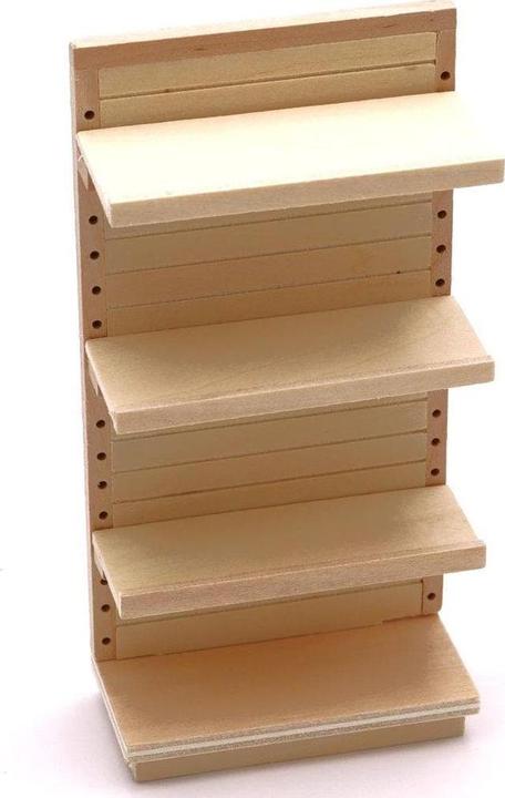 Image du produit Hobby Fun Mini-Meuble Étagère emboîtable 8 x 3.8 x 16 cm, Naturel