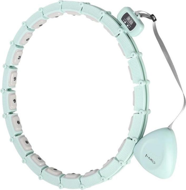 Produktbild HMS HHM14 HULA HOOP Žalias MAGNETISCH MIT GEWICHT + ZÄHLER (43 cm, 380 g)
