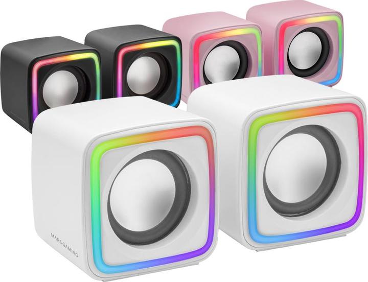 Produktbild Mars Gaming Enceintes MSCube RGB (Blanc)