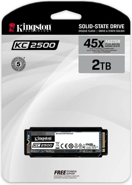 Produktbild Kingston KC2500 (2000 GB, M.2 2280)