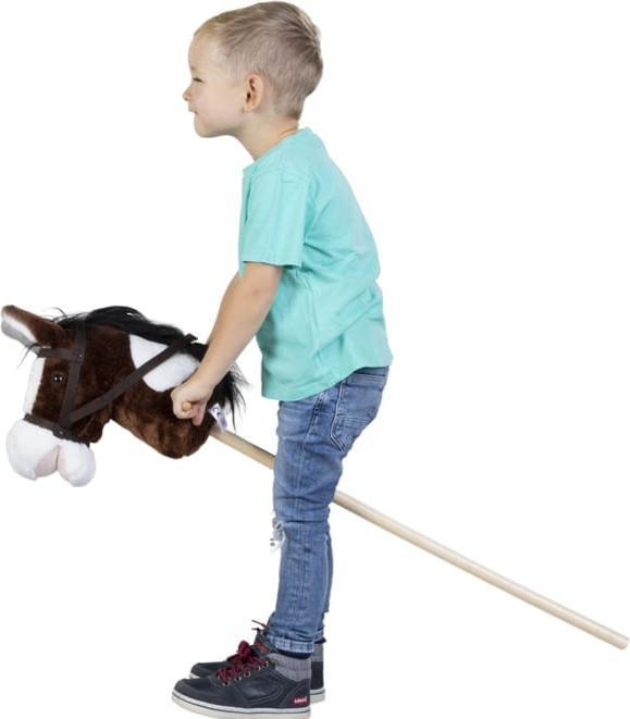 Actual product image Besttoy Hobby horse - brown/white - approx. 100 cm