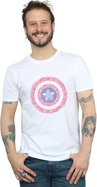 Produktbild Captain America Flowers Shield TShirt (M)