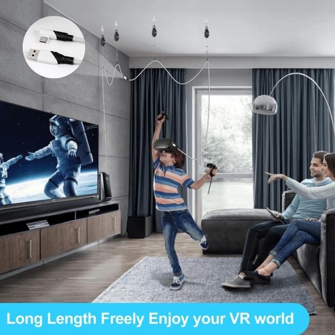 Image du produit MU Classic Zebra Series VR Link Cable pour Meta Quest 2 & Meta Quest 1