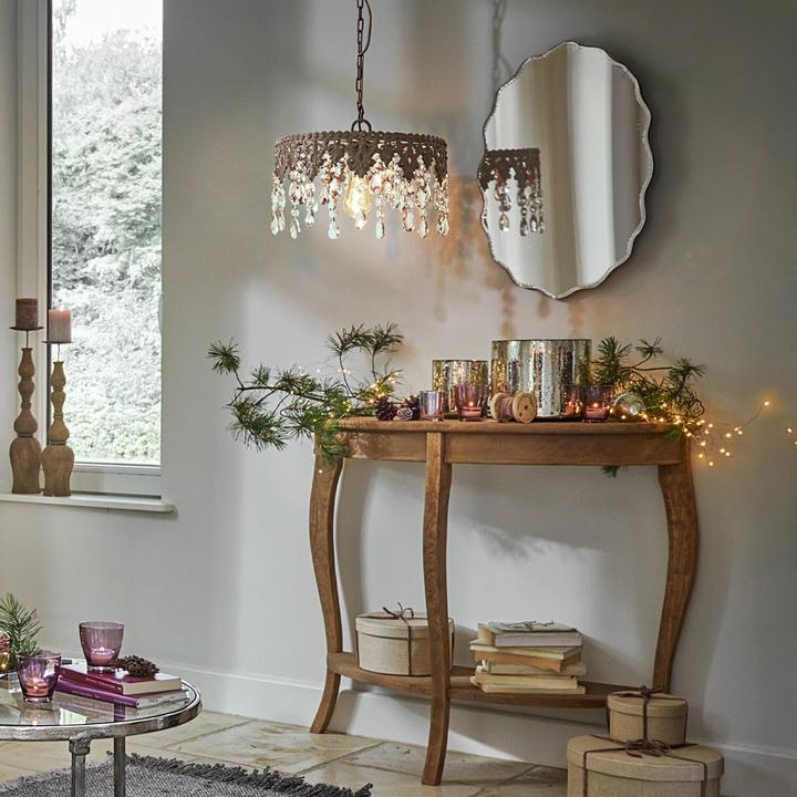 Produktbild Loberon Hängelampe Escoire antikgrau/klar (38 cm)