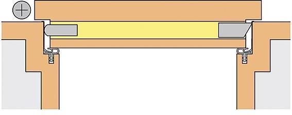 Actual product image Athmer Door seal Schall-Ex® DUO L-15/28 OS 1-404 2-sided Length 1083 mm Aluminium silver anodised...