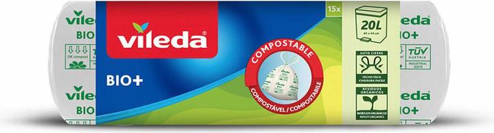 Vileda Müllsäcke Ecobag 163223 Biologisch abbaubar 20 L (15 Stück) (15 x, 20 l)