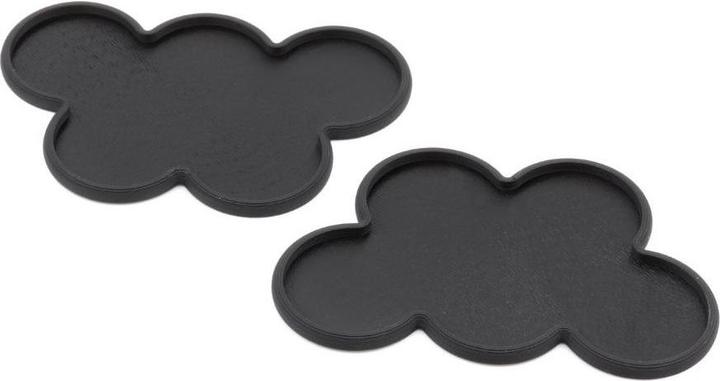 Actual product image Tabletop-Art Movement Tray Rounded Edge 32 mm 5 s Cloud - Black 2 pcs.