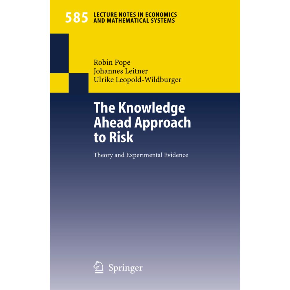 Thumbnail - The Knowledge Ahead Approach to Risk, Fachbücher von Johannes Leitner, Robin Pope, Ulrike Leopold- Wildburger