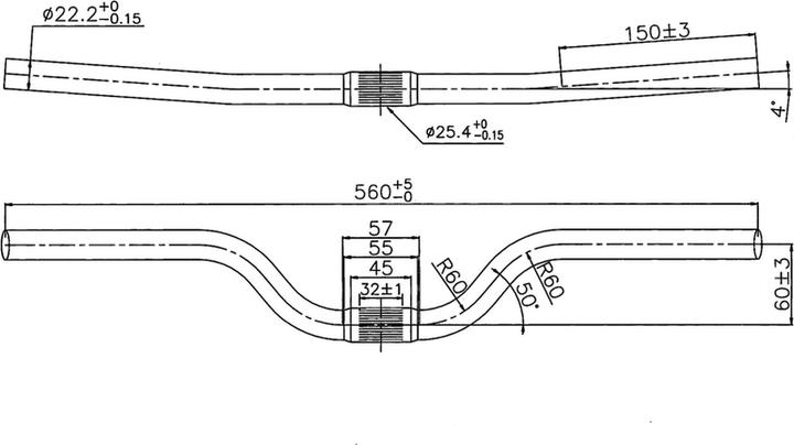Actual product image Oxylane Lenker 620 mm Stahl (25.40 mm)
