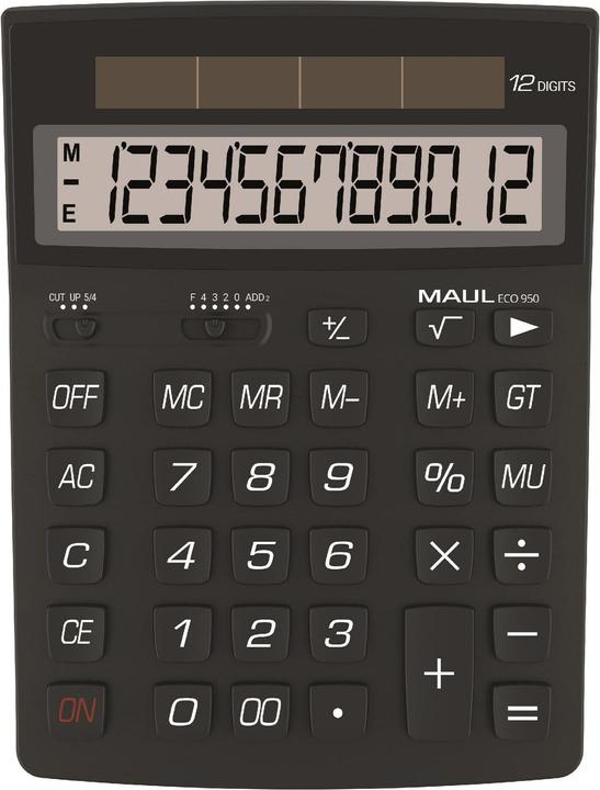 Actual product image Maul Desktop calculator Solar ECO 950 black (Solar cells)