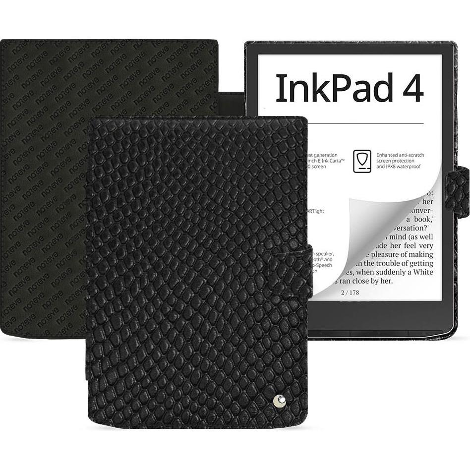 Noreve Lederschutzhülle horizontal (Pocketbook InkPad 4), Tablet Hülle, Schwarz