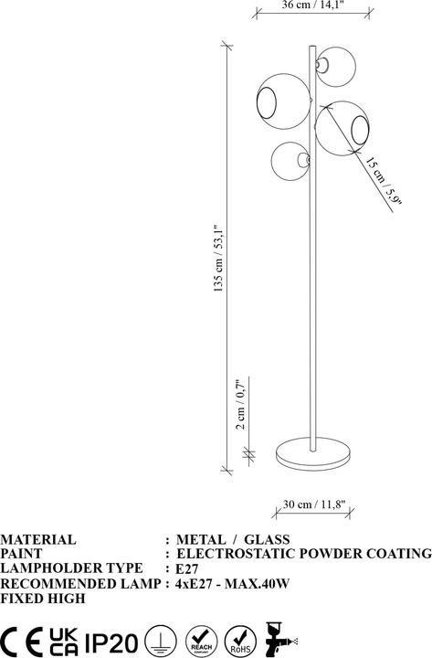 Image du produit Opviq Benek Floor Lamp (E27)