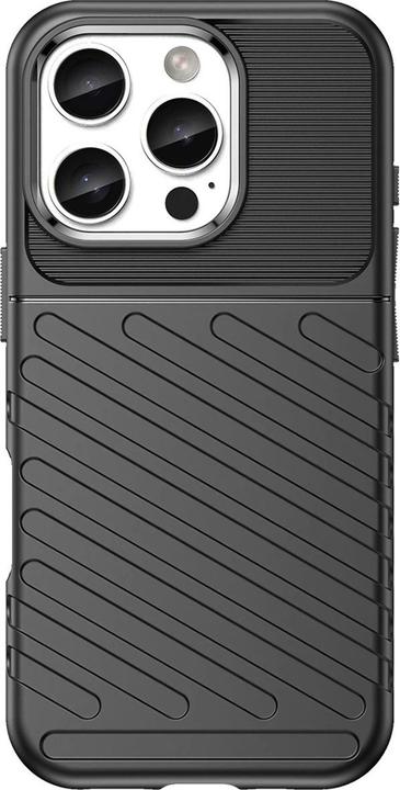 Actual product image Hurtel Back panel cover Thunder Case for iPhone 16e Silicone Armored Cover - Black (Apple iPhone 16e, Apple iPhone 17e)