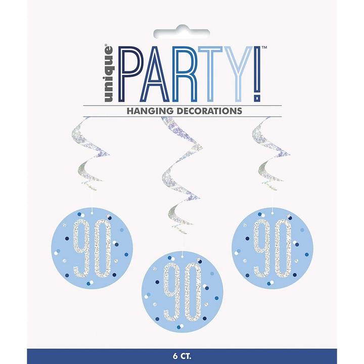Actual product image Unique Party Prismatic 90th Streamers (Pack of 6)