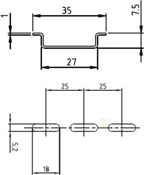 Produktbild Varia Hutschiene - 10 cm 35 x 7.5 mm