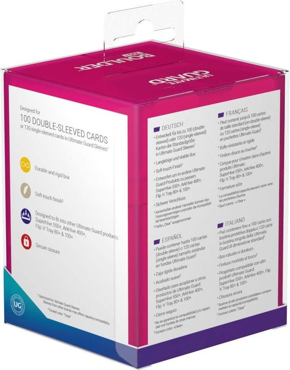 Actual product image Ultimate Guard UGD010786 - Boulder Deck Case - 100+ Cards, Standardsize, rhodonite