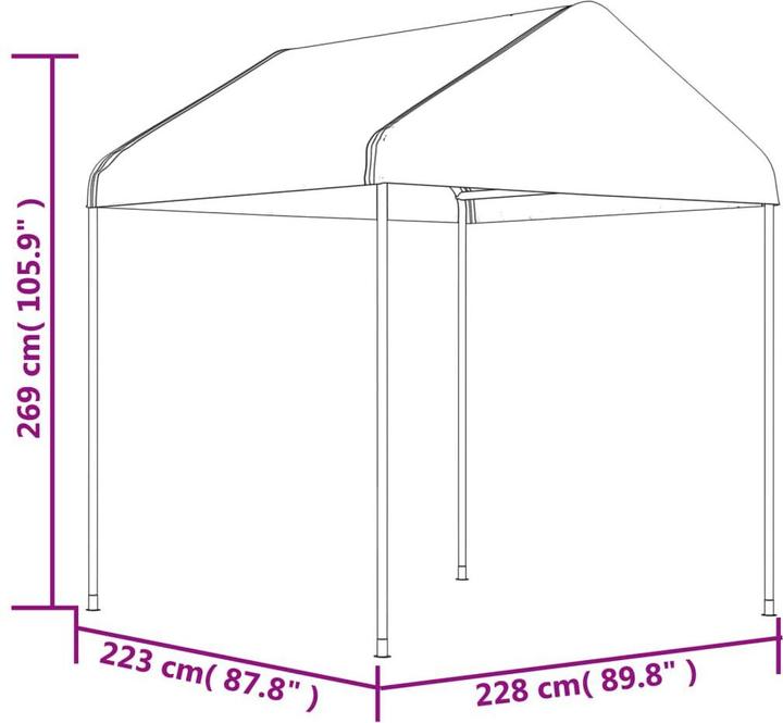 Produktbild vidaXL Pavillon (892 cm, 228 cm)